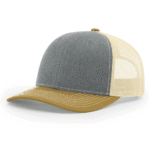 112 Trucker Snapback - OSFM - Heather Grey/ Birch/ Amber Gold