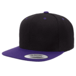 Flat Bill Classic Snap Back - Black/Purple