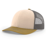 112 Trucker Snapback - OSFM - Mink Beige/ Charcoal/ Amber Gold