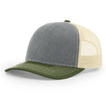112 Trucker Snapback - OSFM - Heather Grey/ Birch/ Army Olive