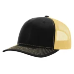 112 Trucker Snapback - OSFM - Black/ Vegas Gold