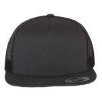 Flat Bill Trucker Snapback - Charcoal