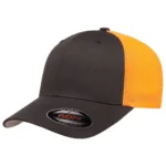 Trucker Fitted - 6511 - Charcoal/ Neon Orange