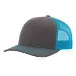 112 Trucker Snapback - OSFM - Charcoal/ Neon Blue