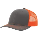 112 Trucker Snapback - OSFM - Charcoal/ Neon Orange