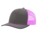 112 Trucker Snapback - OSFM - Charcoal/ Neon Pink