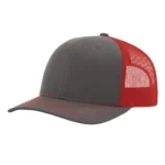 112 Trucker Snapback - OSFM - Charcoal/ Red