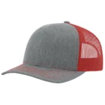 112 Trucker Snapback - OSFM - Heather Grey/ Red