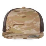 Flat Bill Trucker Snapback - Multicam Arid/ Brown