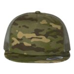 Flat Bill Trucker Snapback - Multicam Tropic/ Green