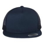 Flat Bill Trucker Snapback - Navy