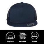 Flat Bill Trucker Snapback