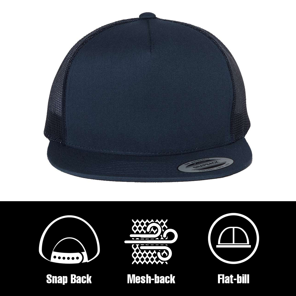 Flat Bill Trucker Snapback