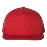 Flat Bill Trucker Snapback - Red