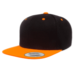 Flat Bill Classic Snap Back - Black/Neon Orange