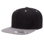 Flat Bill Classic Snap Back - Black/Silver