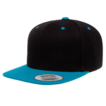 Flat Bill Classic Snap Back - Black/Teal