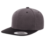 Flat Bill Classic Snap Back - Dark Heather/Black
