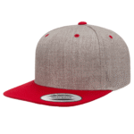 Flat Bill Classic Snap Back - Heather/Red