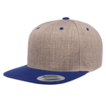 Flat Bill Classic Snap Back - Heather/Royal